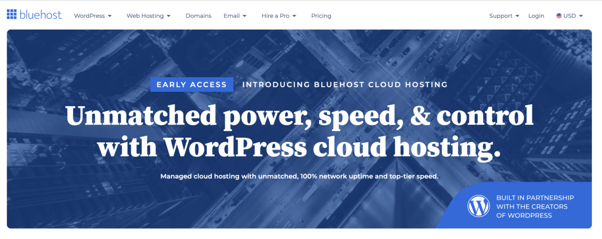 WordPressはBluehost®マネージドクラウドホスティングを発表